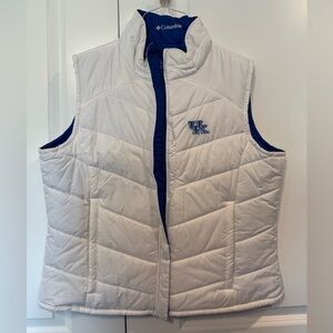 Columbia Women’s University of Kentucky UK Reversible Quilted Vest Blue White XL